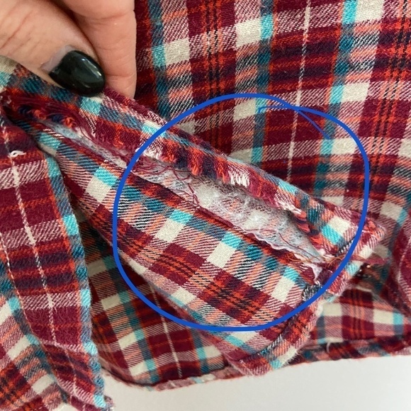 PAPER DENIM CLOTH | Red Plaid Flannel Western - Picture 11 of 12